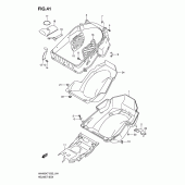 Схема вузла: Багажник для шолома для Suzuki AN400 Burgman (EU analogue of SkyWave)