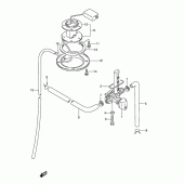 Схема узла: Топливный кран (Model t) для Suzuki GSX600 Katana