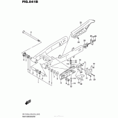 Схема вузла: Задній важіль (Маятник) (Dr-Z125Ll6 E28) для Suzuki DR-Z125 DR-Z125L