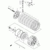 Схема узла: Сцепление для Suzuki DR-Z400 DR-Z400S