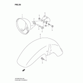 Схема узла: Кожух фары для Suzuki GZ125 Marauder