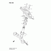 Схема вузла: Рульова траверса (Gs500fh p33) для Suzuki GS500