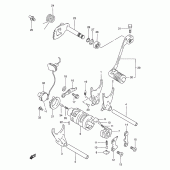 Схема узла: Копирный вал & Вилки & Вал переключения для Suzuki DR650 DR650SE