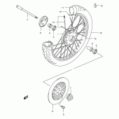 Схема узла: Переднее колесо для Suzuki GZ250 Marauder