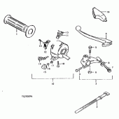 Схема вузла: Лівий пульт керування рульовим (E22) для Suzuki TS250