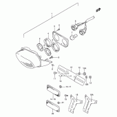 Схема узла: Задний фонарь (Стоп-сигнал) для Suzuki GSX-R750