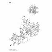 Схема узла: Передняя головка цилиндра & Прокладка головки & Свеча зажигания для Suzuki SV650