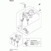 Схема вузла: Lock Set (An650L4 E03) для Suzuki AN650 Burgman (EU analogue of SkyWave)