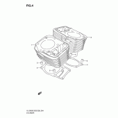 Схема вузла: Циліндр для Suzuki VL1500 Boulevard C90T