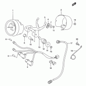 Схема вузла: Спідометр (Model k2) для Suzuki GZ250 Marauder