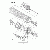 Схема вузла: Зчеплення для Suzuki VS1400 Intruder 1400