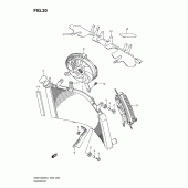 Схема узла: Радиатор для Suzuki GSX1300 Hayabusa