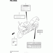 Схема вузла: Інформаційні наклейки (Gsx-R1000L7 E03) для Suzuki GSX-R1000