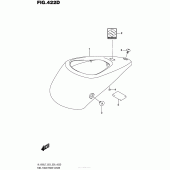 Схема узла: Накладка топливного бака (Vl1500Btl7 E28) для Suzuki VL1500 Boulevard C90T B.O.S.S