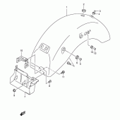 Схема вузла: Заднє крило (Model y/k1/k2/k3) для Suzuki VL125 Intruder LC