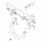 Схема вузла: Водяний насос Suzuki GSX400