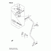 Схема узла: Передний тормозной цилиндр для Suzuki RMX450