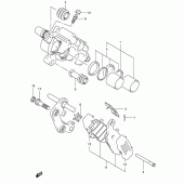 Схема вузла: Передній гальмівний супорт (Model k2/k3/k4) для Suzuki VL1500 Intruder LC