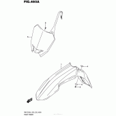 Схема вузла: Переднє крило Suzuki RM-Z250