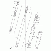 Схема узла: Передняя вилка для Suzuki GSX1200