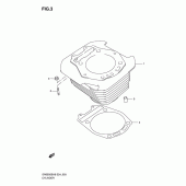 Схема вузла: Циліндр для Suzuki DR650 DR650SE