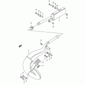 Схема вузла: Вихлопна система (Model s/t) для Suzuki RMX250