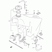 Схема узла: Топливный бак (Model s) для Suzuki RM250