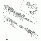 Схема вузла: Трансмісія для Suzuki TS185