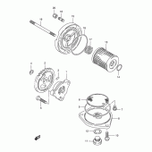 Схема вузла: Масляний насос для Suzuki DR125