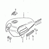 Схема узла: Топливный бак (Model t :  24l) для Suzuki GSX750