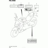 Схема узла: Информационные наклейки (Gsx-S1000Al7 E33) для Suzuki GSX-S1000