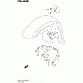 Схема узла: Переднее крыло (Vl800L7 E28) для Suzuki VL800 Boulevard C50