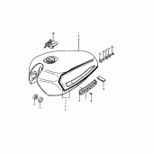 Схема узла: Топливный бак для Suzuki GS1000