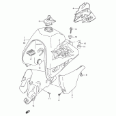 Схема вузла: Паливний бак (Model v/w) для Suzuki DR350