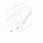 Схема вузла: Заглушка сидіння (Model k3) для Suzuki GSX-R1000