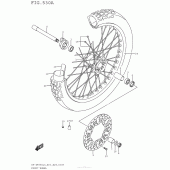 Схема вузла: Переднє колесо Suzuki DR-Z400 DR-Z400S