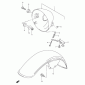 Схема вузла: Кожух фари (Model k1) для Suzuki TU250