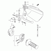 Схема вузла: Правий пульт керування кермовим (Model n/p/r e21) для Suzuki DR250