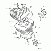 Схема вузла: Циліндр для Suzuki TS250