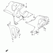 Схема узла: Крепления обтекателей для Suzuki GSX-R750