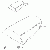 Схема узла: Заглушка сиденья пассажира (Model y) для Suzuki GSX-R750