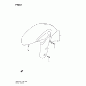 Схема вузла: Переднє крило для Suzuki GSX-R750