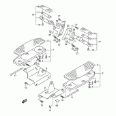 Схема вузла: Підніжки для Suzuki VL1500 Intruder C1500/Boulevard C90