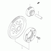 Схема вузла: Привід стартера для Suzuki AN400 Burgman (EU analogue of SkyWave)