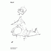 Схема узла: Подкрылок для Suzuki GSX-R750