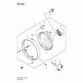 Схема вузла: Фара (Sv650k9/ak9 e24) для Suzuki SV650