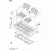 Схема вузла: Головка циліндра Suzuki GSX-R750