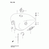 Схема узла: Топливный бак (Model k5/k6) для Suzuki GZ250 Marauder