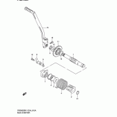 Схема вузла: Кікстартер (Model k2/k3/k4/k5 e6, e24) для Suzuki DR200 DR200SE