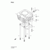 Схема вузла: Циліндр для Suzuki RV125